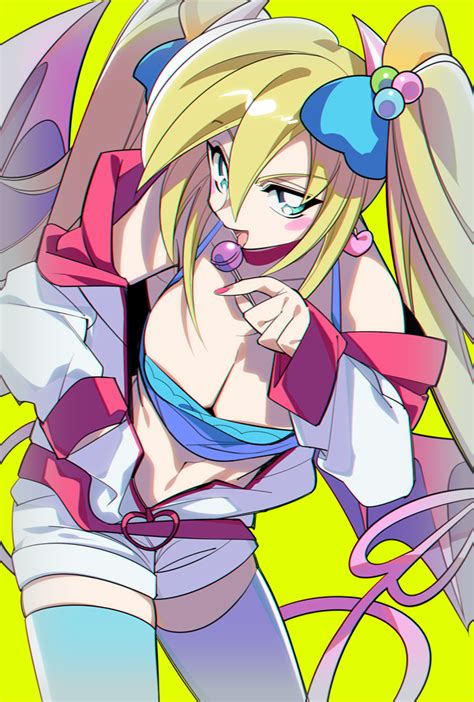 Safebooru Alternate Costume Alternate Hairstyle Bare Shoulders Blonde Hair Candy Dark Magician