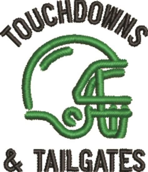 Touchdowns Tailgates Machine Embroidery Design Embroidery Library