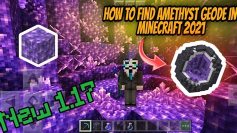 How To Find Amethyst Geode In Minecraft Pe Find Amethyst Geode In