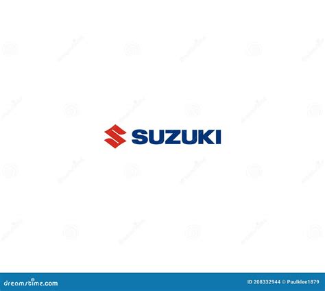 Suzuki Logo Editorial Illustrative on White Background Editorial Stock ...