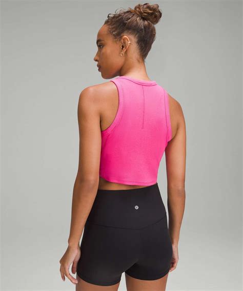 Lululemon Hold Tight Cropped Tank Top Sonic Pink Lulu Fanatics