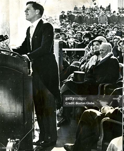 President John F Kennedy Delivers His Inaugural Address Washington