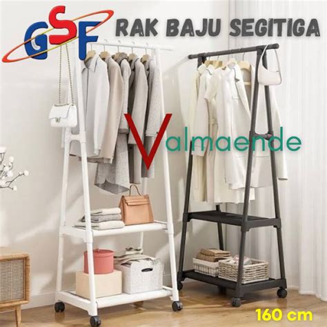 Jual Gantungan Baju Stand Hanger Baju Segitiga Cm Triangle Roda Rak