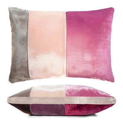 Kevin O Brien Studio Color Block Lumbar Velvet Pillow Cover Insert