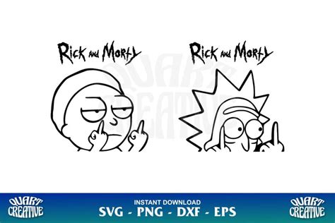 Rick And Morty Middle Finger SVG Gravectory