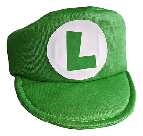 Sombrero Gorro Mario Bros Verde Luigi Espumina Disfraz