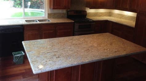 C S Island Millenium Cream Granite Granite Countertops Kitchen