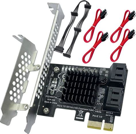 Carte Pcie Sata 3 0 4 Ports 1X Carte Contrôleur D Extension Pci