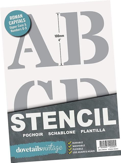 Opinioni E Recensioni Per Stencil Lettere Alfabeto E Numeri 0 9 Altezza 10