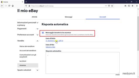 Impostare Un Messaggio Di Risposta Automatica Durante Lassenza Per I