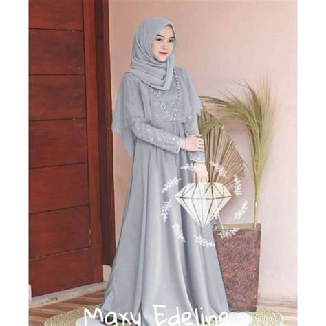 Maxy Tille MUTIARA MOSCREPE Tille MUSLIM HIJAB GAMIS MAXY DRESS 3