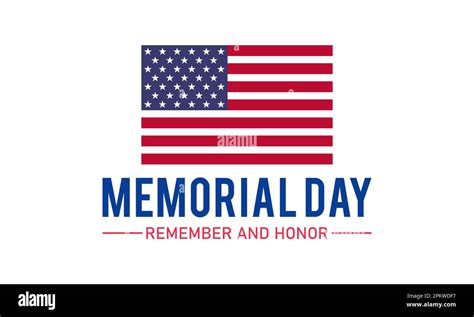 Memorial Day Remember And Honor Usa Memorial Day Celebration Vector