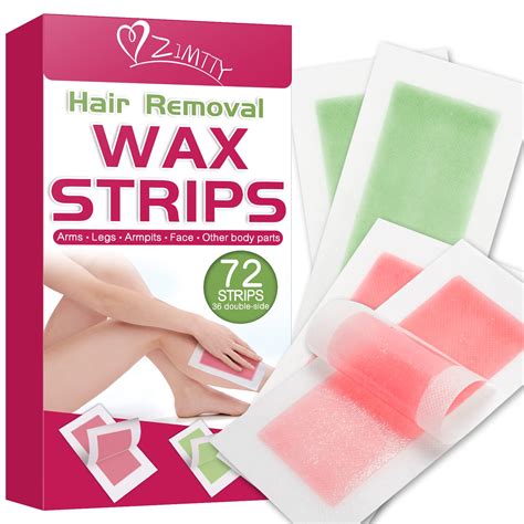 Zimtty Wax Strips 72 Count At Home Hair Removal Kit For Women And Men