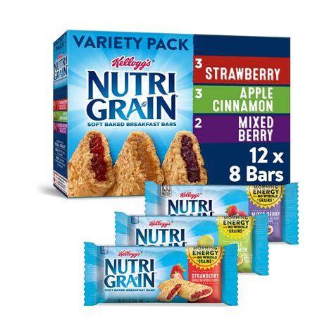 Kelloggs Nutri Grain Soft Baked Breakfast Bars Variety Pack 104 Oz