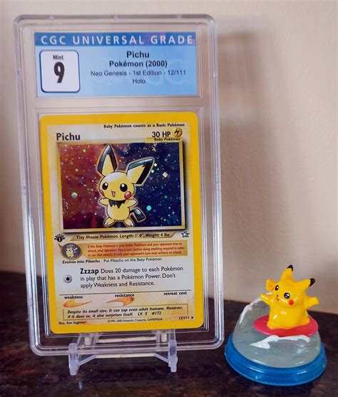 Neo Genesis St Edition Holo Pichu Cgc Mint Psa Bgs