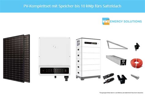 Pv Komplettanlage 10 Kwp Satteldach Wws Photovoltaik Shop