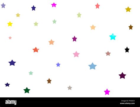 Repeatedmulticolor stars on white background. Cute festive seamless ...