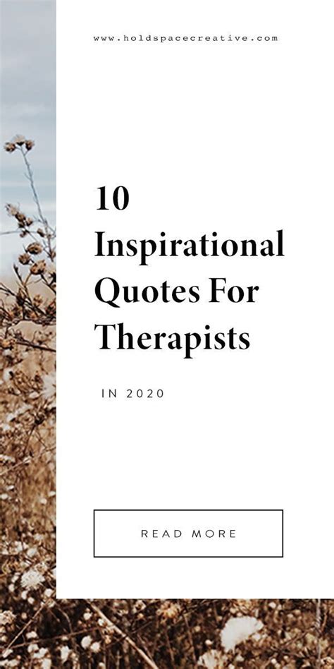 10 Inspirational Quotes for Therapists in 2020 | Therapy quotes ...