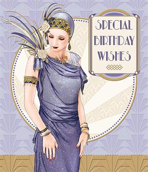 Art Deco Birthday Card Art Deco Cards Art Deco Fashion Art Deco