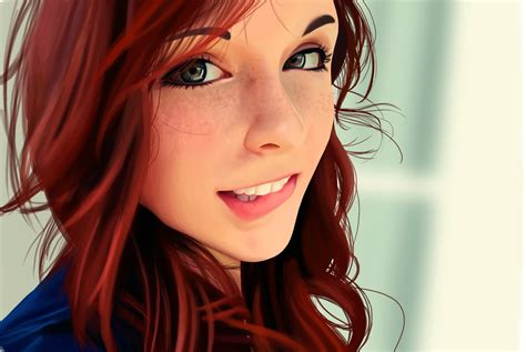 Biting Lip Women Artwork Realistic Hd Wallpaper Rare Gallery