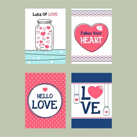 Premium Vector Assortment Of Decorative Cards For Valentines Day