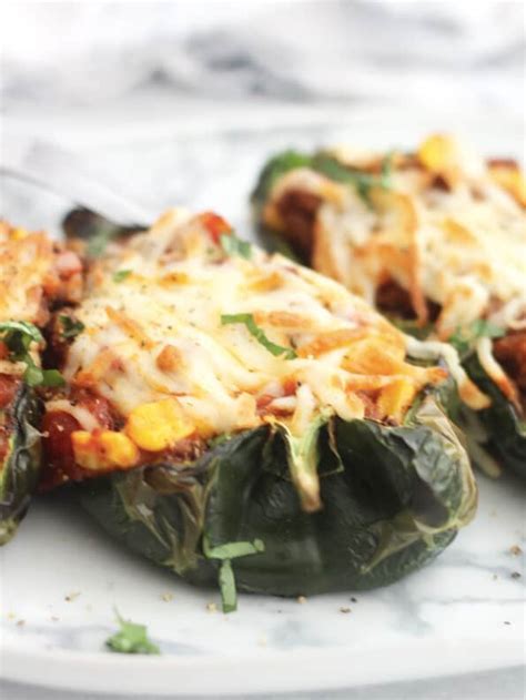 Air Fryer Stuffed Poblano Peppers Slow The Cook Down