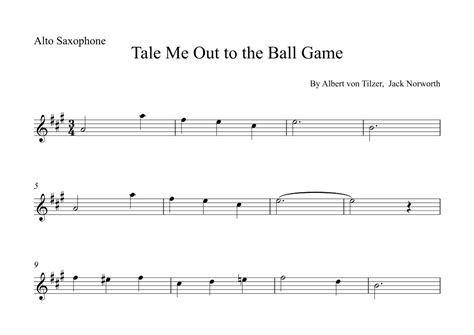 Take Me Out To The Ball Game Arr Alex Nunes Rodrigues By Albert Von Tilzer Sheet Music For