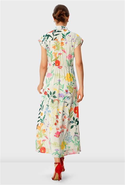 Shop Floral Print Georgette Wrap Dress Eshakti