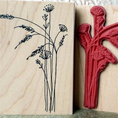 Rustic Wreath Rubber Stamp From Oldislandstamps Etsy