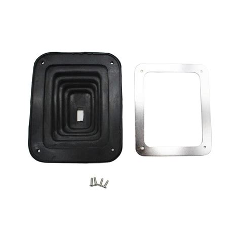 Universal Rubber Shifter Boot Kit With Chrome Plated Trim Plate 5 5 8 X 6 3 4 Ebay