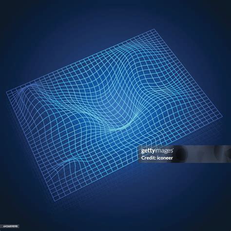 Space Time Grid On Blue Gradient Background High Res Vector Graphic