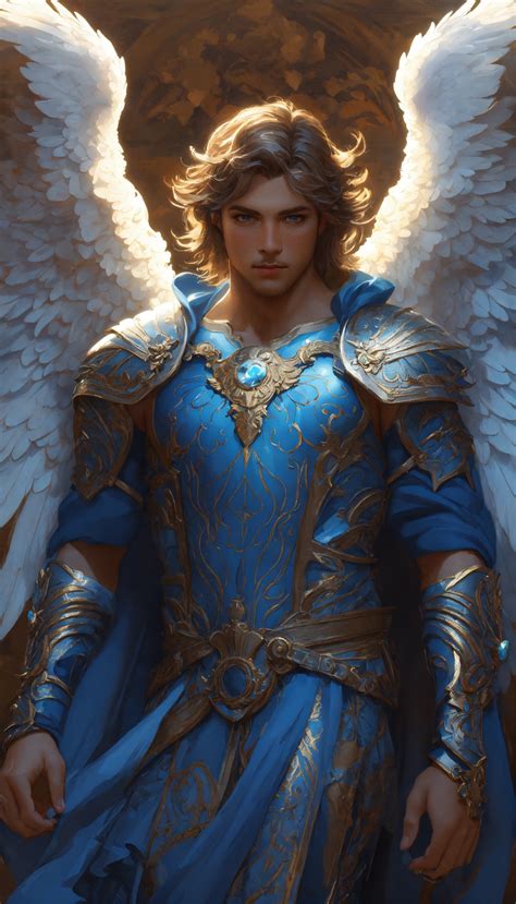 Lexica Male Angel Wings Intricate Headshot Highly Detailed