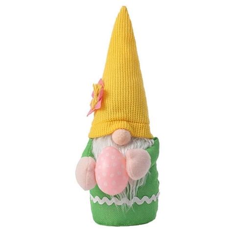 Pâques Gnome poupée sans visage peluche elfe nain tenant la décoration