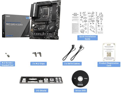 MSI PRO Z690 A DDR4 Socket LGA 1700 Intel Z690 ATX DDR4 Motherboard