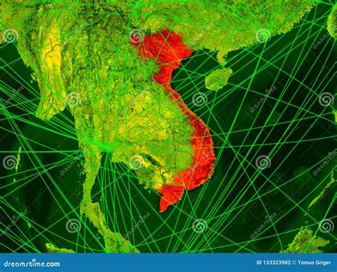 Vietnam On Digital Map Stock Illustration Illustration Of World