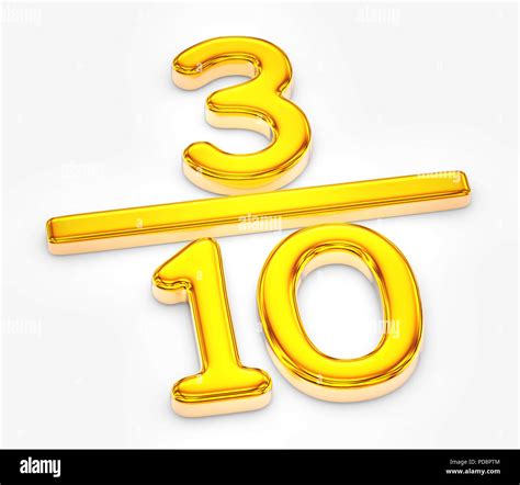 Golden Score Of Three Out Of Ten Stock Photo Alamy