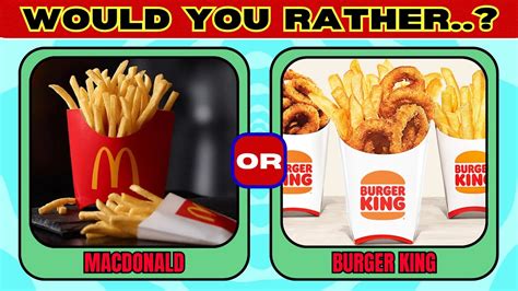 Would You Rather Food Edition Ultimate Food Edition 🍔🍟 Food Quiz