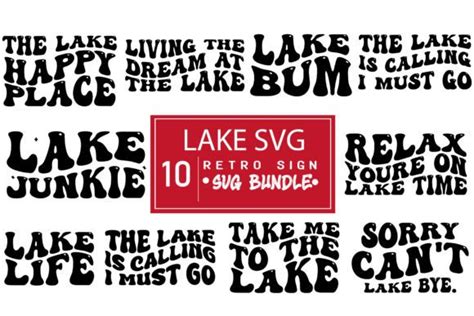 Lake Retro Svg Bundle Graphic By Svg Store Creative Fabrica