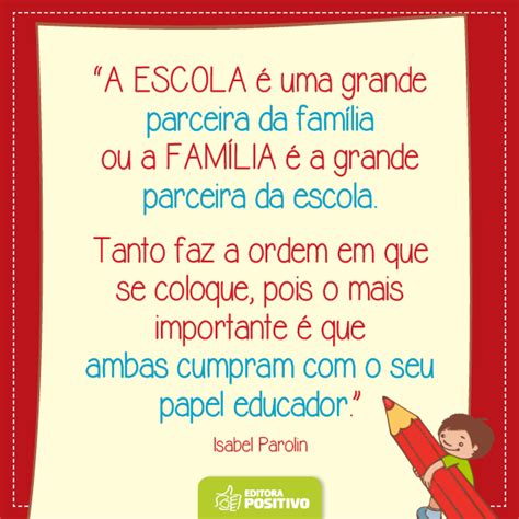 Mensagem De Reflex O Familia E Escola F Familia E Escola Escola