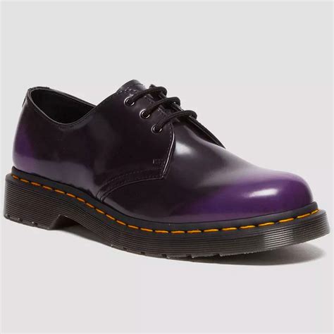 Dr Martens Vegan Oxford Rub Off Shoes Rich Purple Black