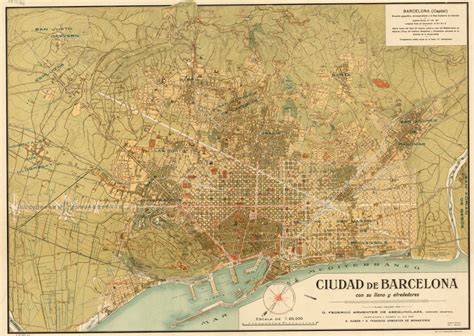 Abrazadera Bibliotecario Reuni N Mapa De Barcelona Ciudad Y Alrededores