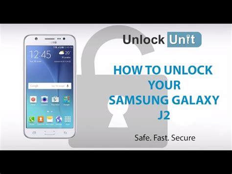 HOW TO UNLOCK Samsung Galaxy J2 YouTube