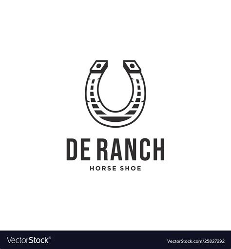 Shoe Horse Cowboy Ranch Logo Design Royalty Free Vector