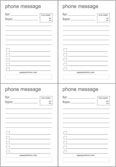 15 Phone Message Templates Excel Pdf Formats