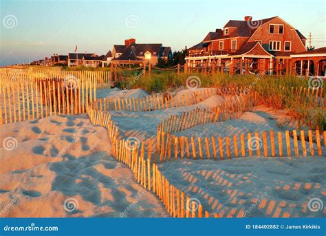 Stately Homes On The Waterfront Of The Jersey Shore Stock Photo Image