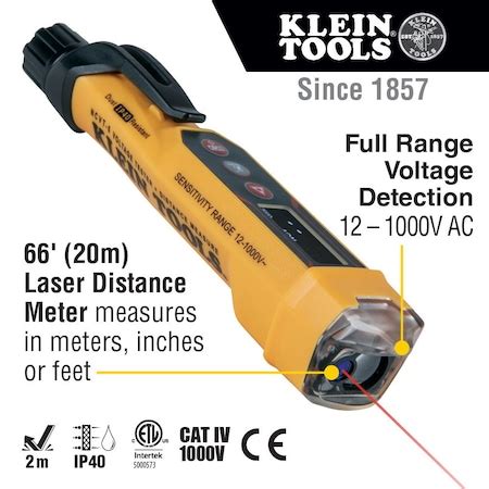 Klein Tools Non Contact Voltage Tester Pen 12 1000V AC With Laser