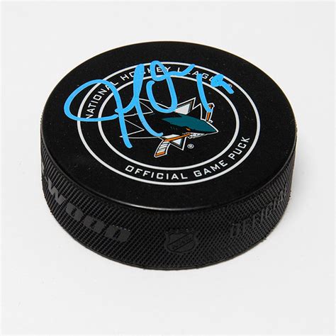 Joe Thornton San Jose Sharks Signed Official Game Puck Nhl Auctions