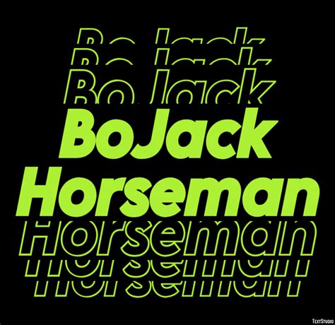 Bojack Horseman Text Effect And Logo Design Cartoon