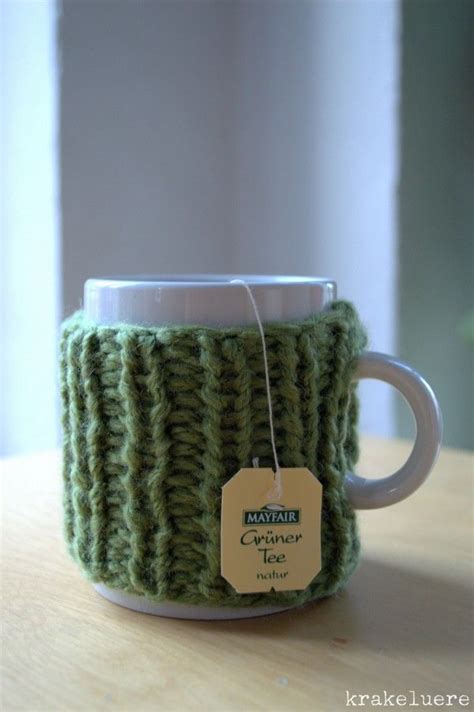 Gestrickte Tassenw Rmer Handmade Kultur Mug Cozy Pattern Free