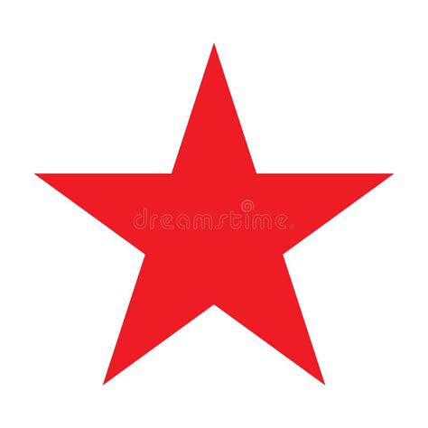 Red Star Shape Symbol Vector Illustration Of Simple Five Pointed Star Stock Vector